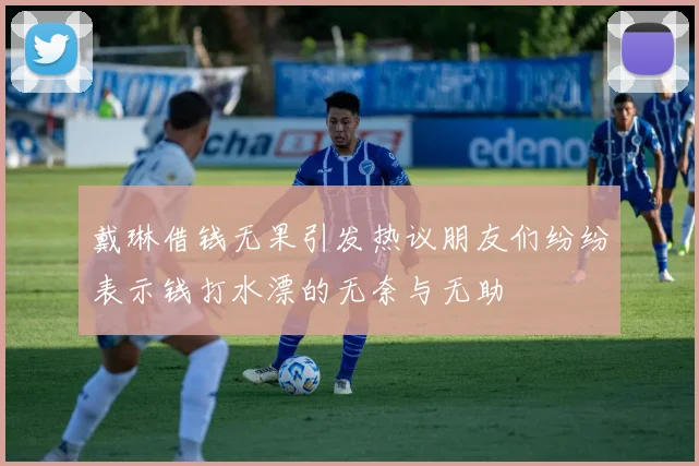 戴琳借钱无果引发热议朋友们纷纷表示钱打水漂的无奈与无助